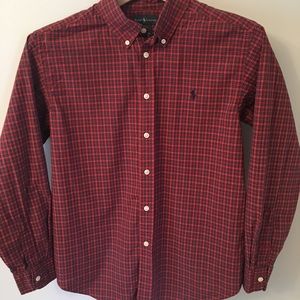 Ralph Lauren plaid button down. Large 16 -18